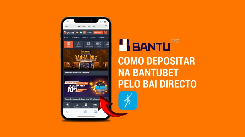 como depositar na Bantubet pelo Bai Directo.